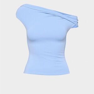 NWT- Aritzia Light Blue Off-Shoulder- original contour Ravish top